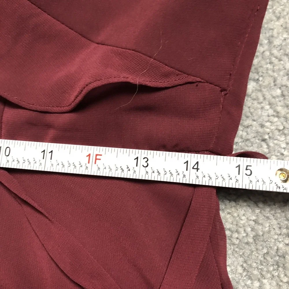 Morilee Chiffon Evening Gown 6 Burgundy Bridesmaid Prom Formal Fairy Whimsigoth - Picture 8 of 12